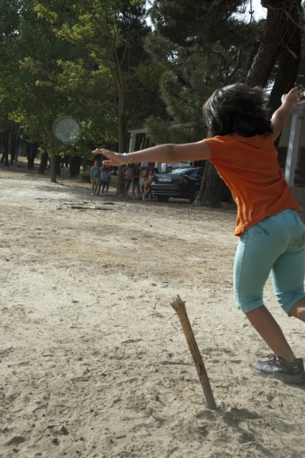 El primer día en el campamento.